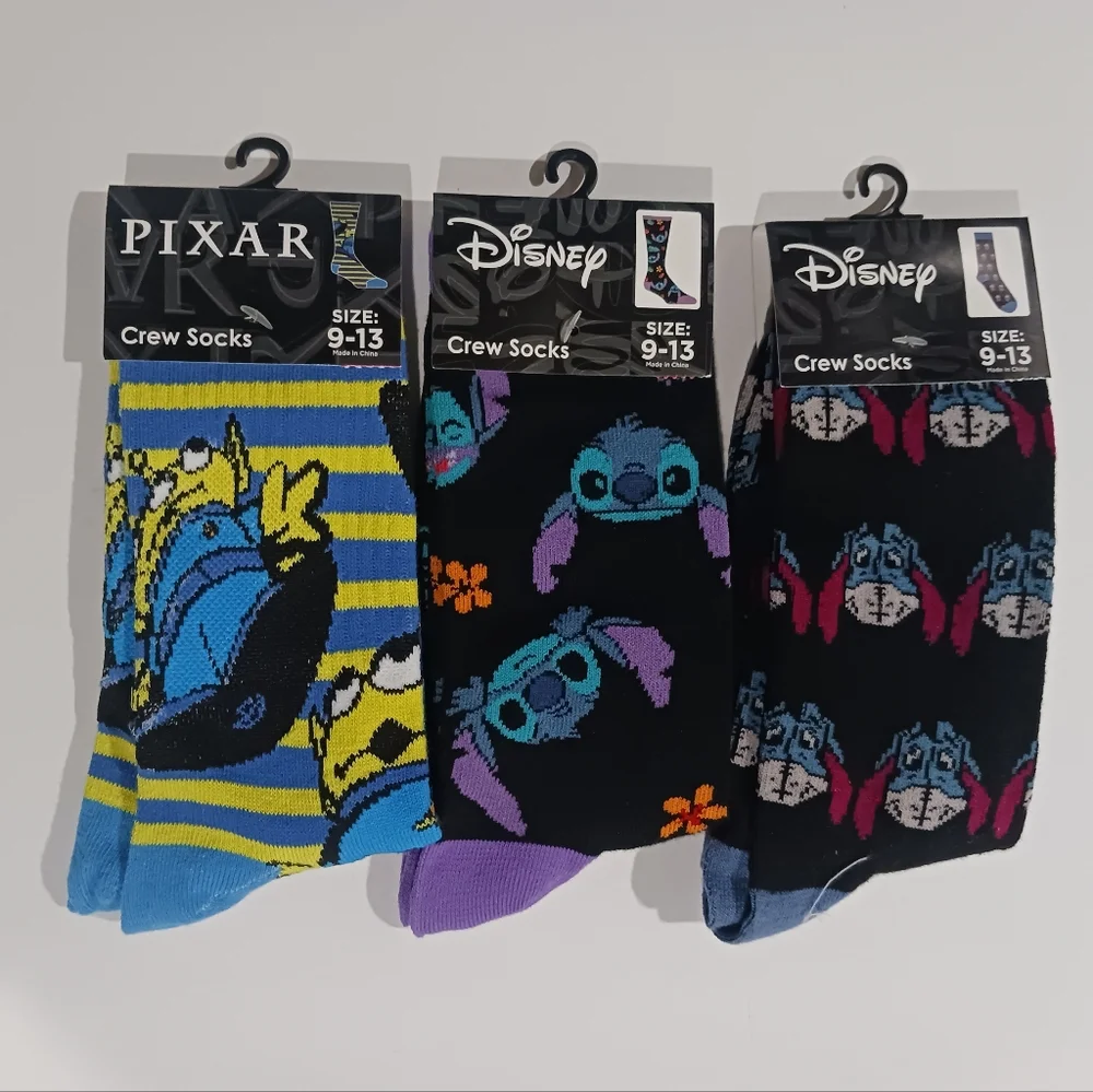 Disney Pixar Socks Lot Size 9-13 - Picture 2 of 3